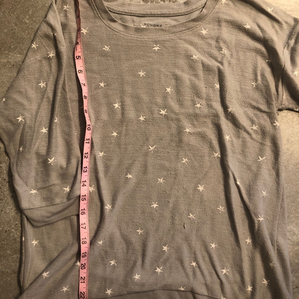 Star patterned Sonoma 3/4 sleeve sweater top
